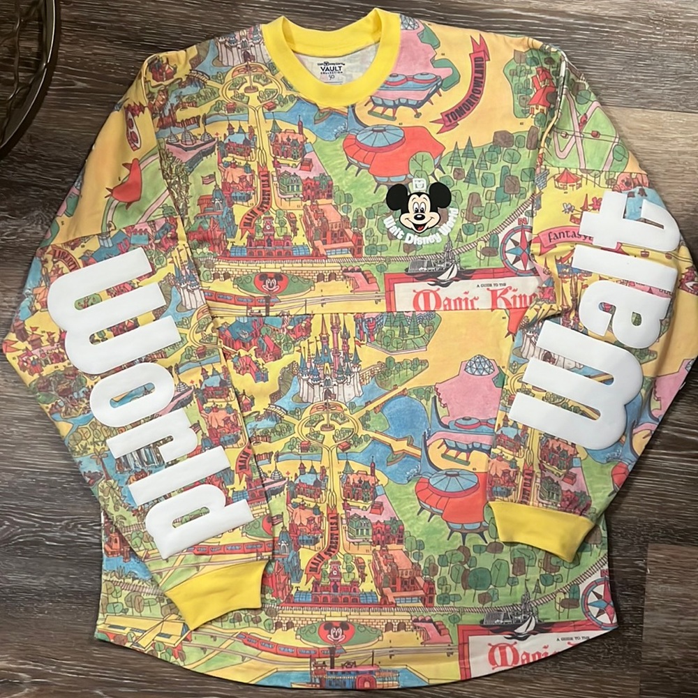 Walt Disney World 50th anniv. Vault Collection Spirit Jersey Magic Kingdom Map